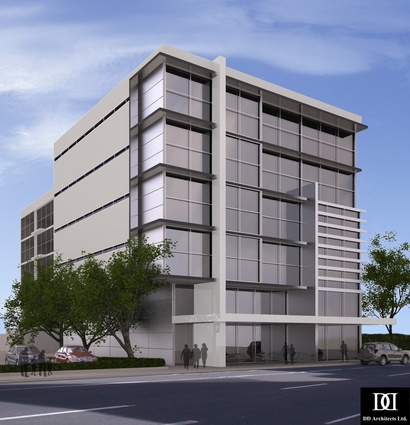 Completed – March 2011. 110 Wrights Road by Shepard & Rout Architects. A 1,586m2 commercial office building commissioned before the earthquakes and now occupied by the Department of Labour.