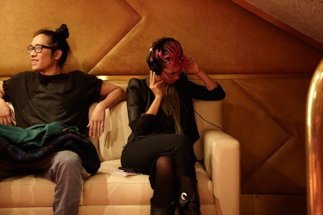 Tuning in, zoning out: workshop participants in Hamer Hall.