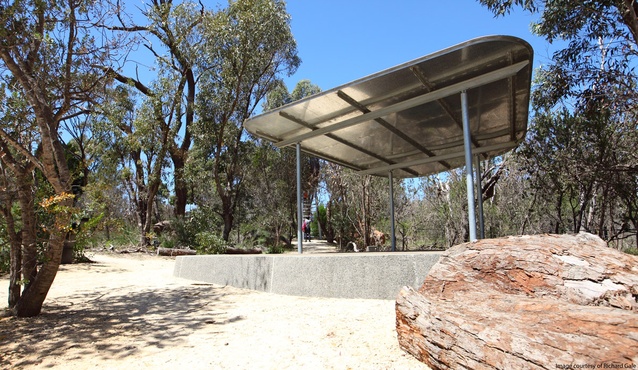 Design elements are a stylized and deliberate intrusion into the natural landscape.