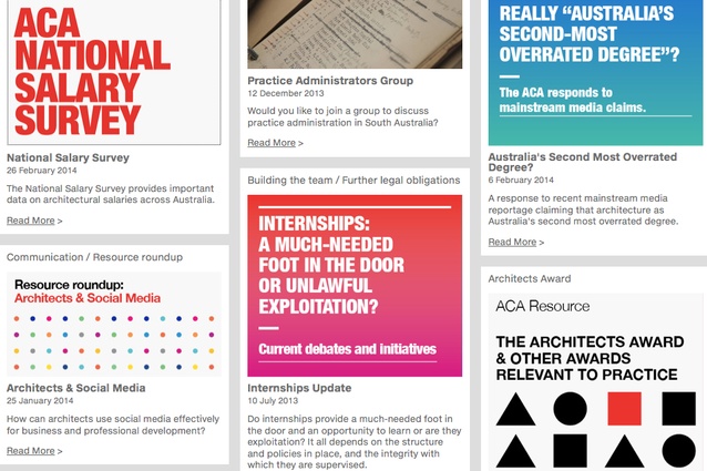 ACA: Resources for architects