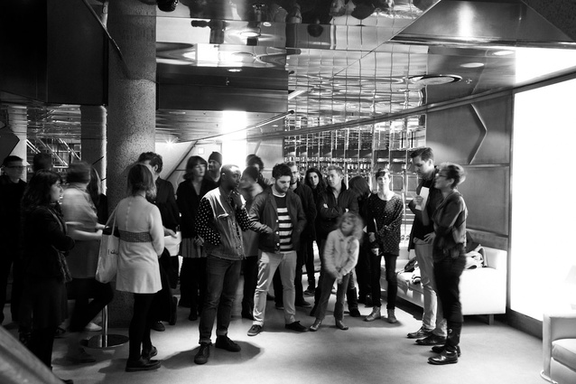 A workshop team performance in a lobby of Hamer Hall over the Open House Melbourne weekend in July 2012.