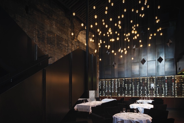 The Roxy: a fine-dining experience under Bocci spherical lighting. Architects: Fearon Hay. 7 Fort Lane; roxy.co.nz. Dinner only: Tuesday - Saturday.