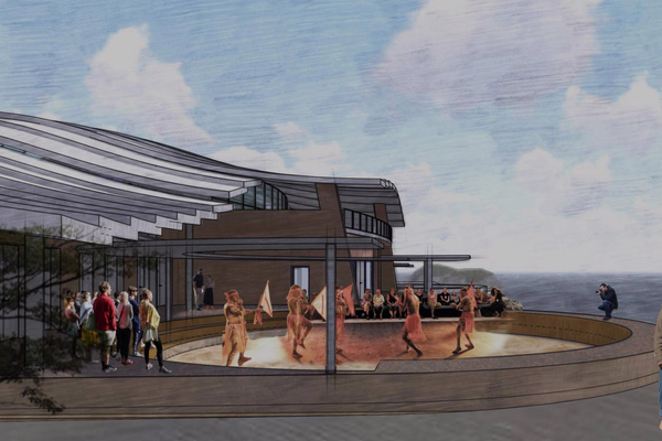 A concept image for Larrakia cultural centre prepared by GHD Woodhead.