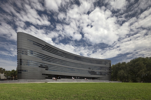 The Geoff Handbury Science and Technology Hub, Melbourne Grammar School by Denton Corker Marshall.