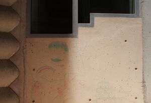 Signs of ownership of Flores & Prats Building 111 by its younger residents.