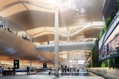 Concept design of the Western Sydney Airport passenger terminal by Zaha Hadid Architects and Cox Architecture.