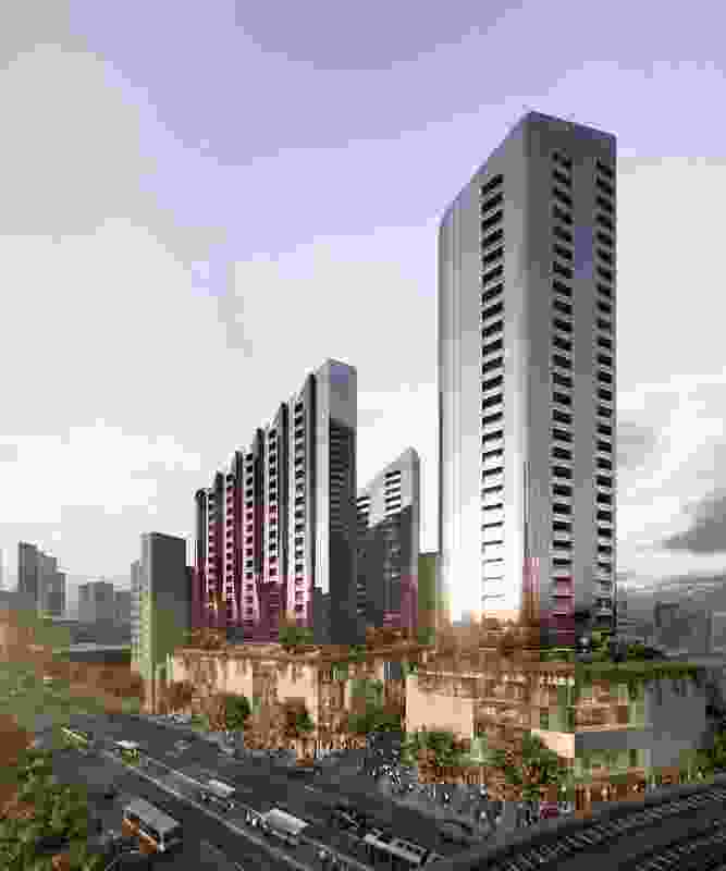 An earlier proposal for the site by Elenberg Fraser, which would have included 1,060 residential units.