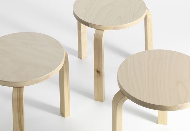Artek has teamed up with design studio Formafantasma to develop a more responsibly-sourced range made from wild Birch Trees, starting with the popular Stool 60.