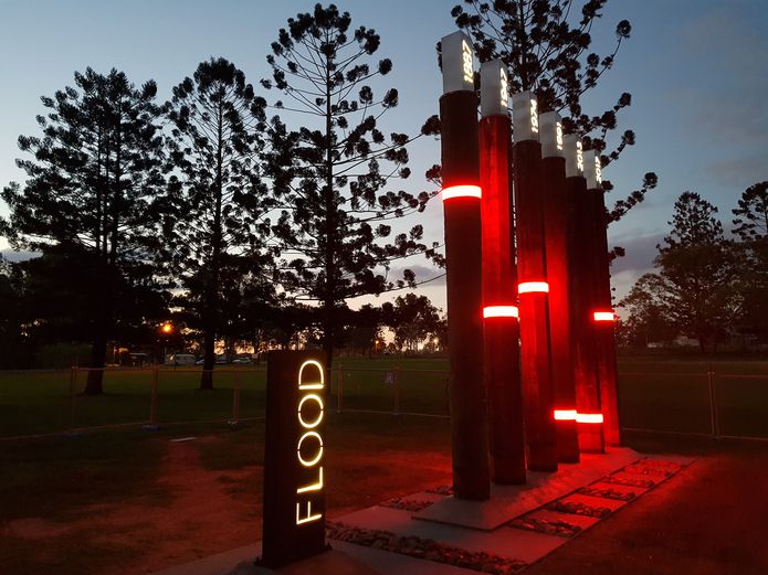 Tully Memorial Flood Markers