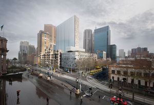 The Denton Corker Marshall design for the site, which was first put forward in 2009, has been scotched by planning minister Richard Wynne.