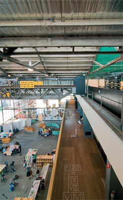  An overview of the main open area of the new school, showing the visual connection between all levels. Image: Patrick Rodriguez 