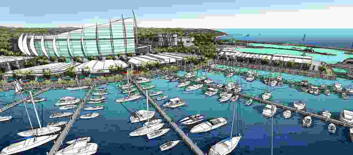 An artist's visualization of the redeveloped Ocean Reef Marina.