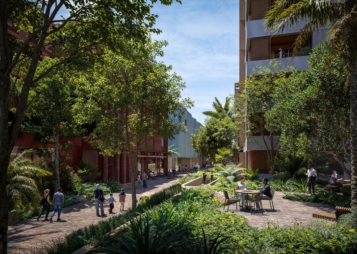 Redfern Place incorporates a large, communal courtyard.