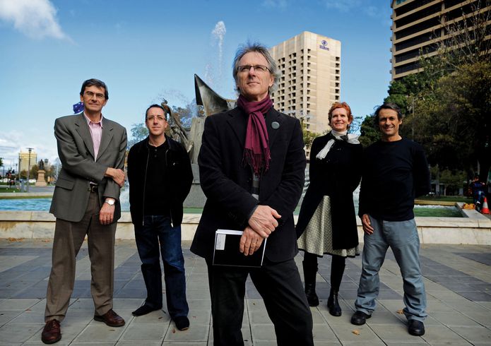 From left to right: Richard Hanslip, Perry Lethlean, Kevin Taylor, Kate Cullity and Peter Tonkin (also known in the TCL studio as the “rockstar” shot.)