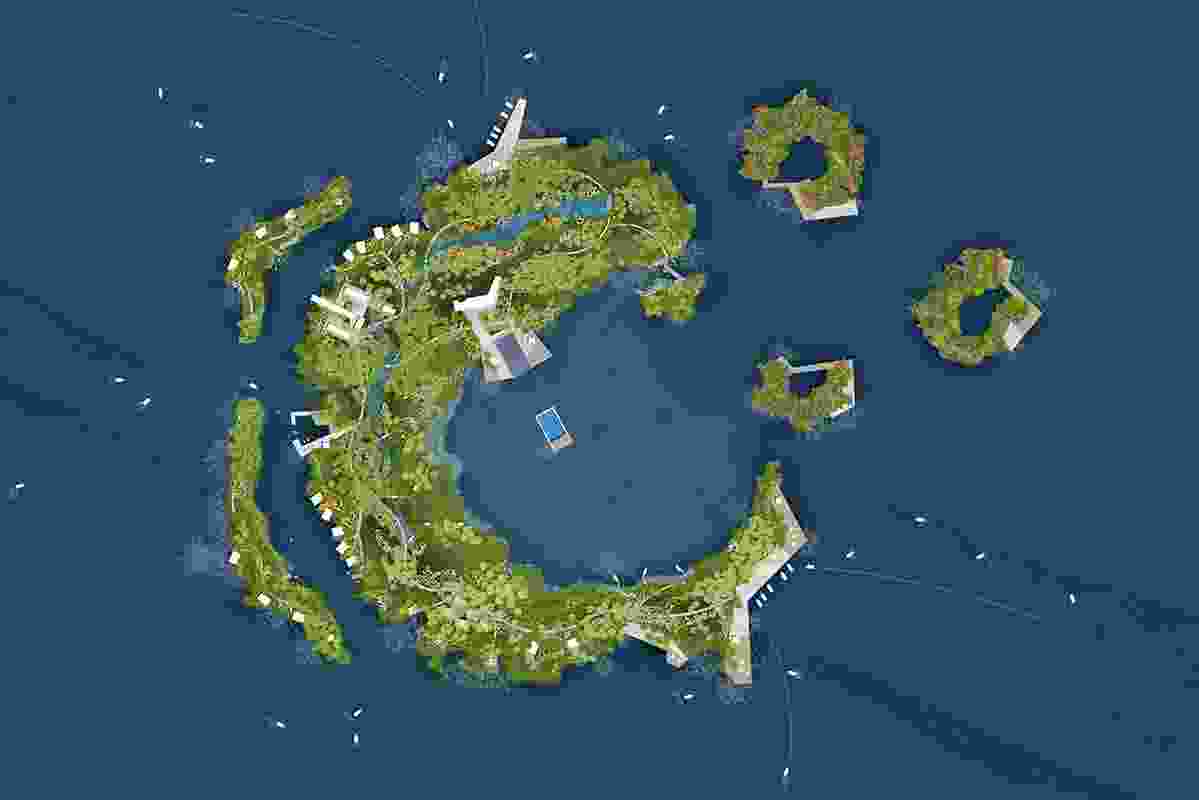 Man-Built Islands Dongqian Lake Concept Design by Hassell, winner – Future Projects / Experimental category.