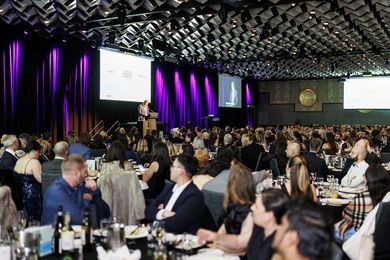 The 2025 Australian Interior Design Awards hosted by award-winning comedian Tom Ballard in the Grand Ballroom at Sofitel Melbourne on Collins.
