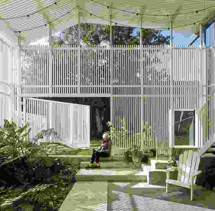 The alteration to a Queenslander comprises the addition of a screened outdoor room.