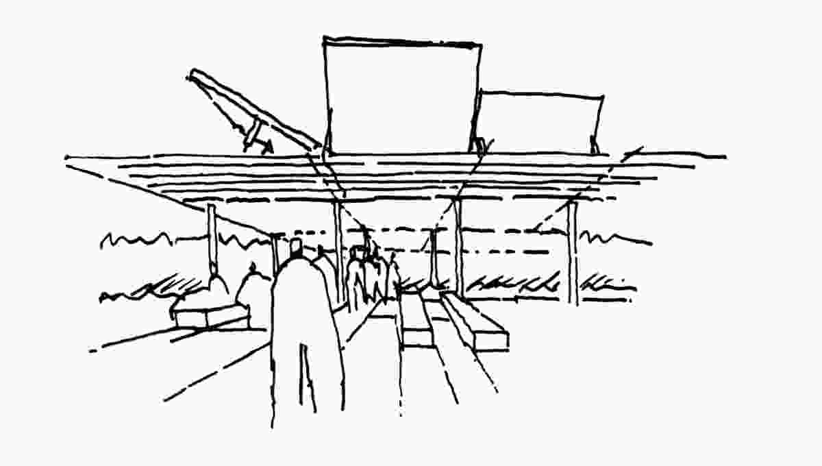Sean Godsell’s sketch of the new MPavilion.
