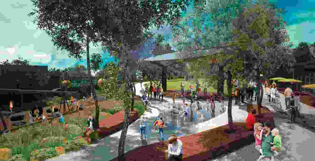 Arcadia's design seeks to provide a civic space but also a community backyard. 