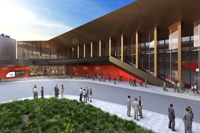 The expansion of the Melbourne Convention and Exhibition Centre by NH Architecture and Woods Bagot.