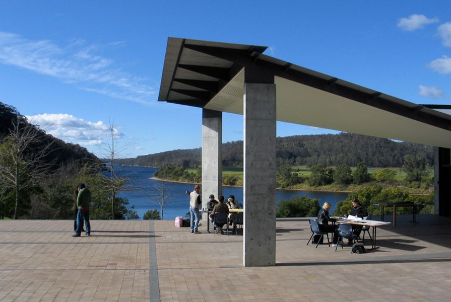 Venue for the 2014 Glenn Murcutt International Architecture Masterclass, Riversdale on the banks of the Shoalhaven River.