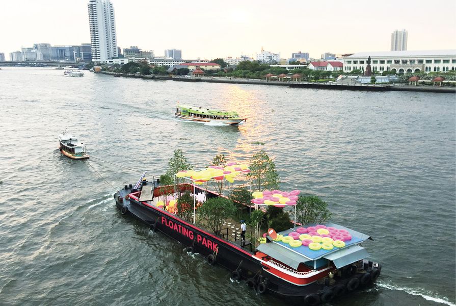 Developed for Bangkok Design Week 2018, Shma’s The Floating Park transformed a disused river barge into an exhibition highlighting the need for more open green space in Bangkok.