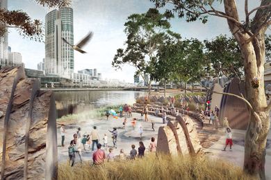 The Falls precinct of City of Melbourne's Greenline project.