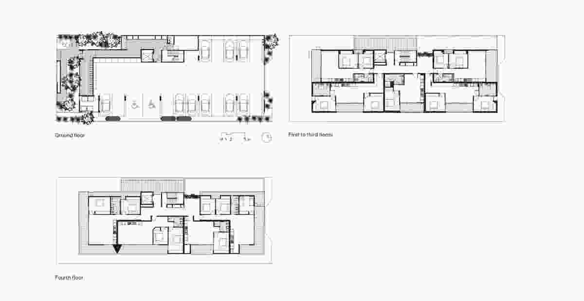 Plans of Housing Choices Australia Dandenong by Kennedy Nolan.