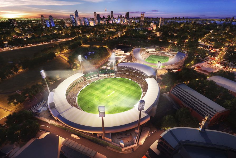 Proposed upgrade to Sydney Cricket Ground by Cox Architecture.