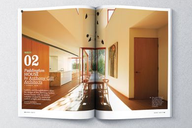 The opening pages of a story on Anthony Gill Architects’ Paddington House, published in issue 79 (2011).
