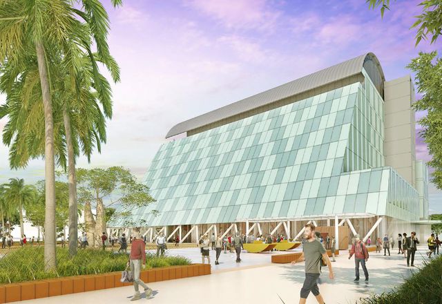 The original design for Charles Darwin University Education and Community Precinct by ARM Architecture with interiors by Geyer and landscape architecture by TCL.