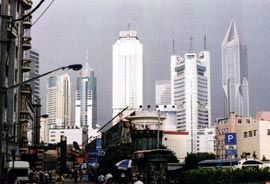 Street scene in Shanghai. Photograph Paul Walker.