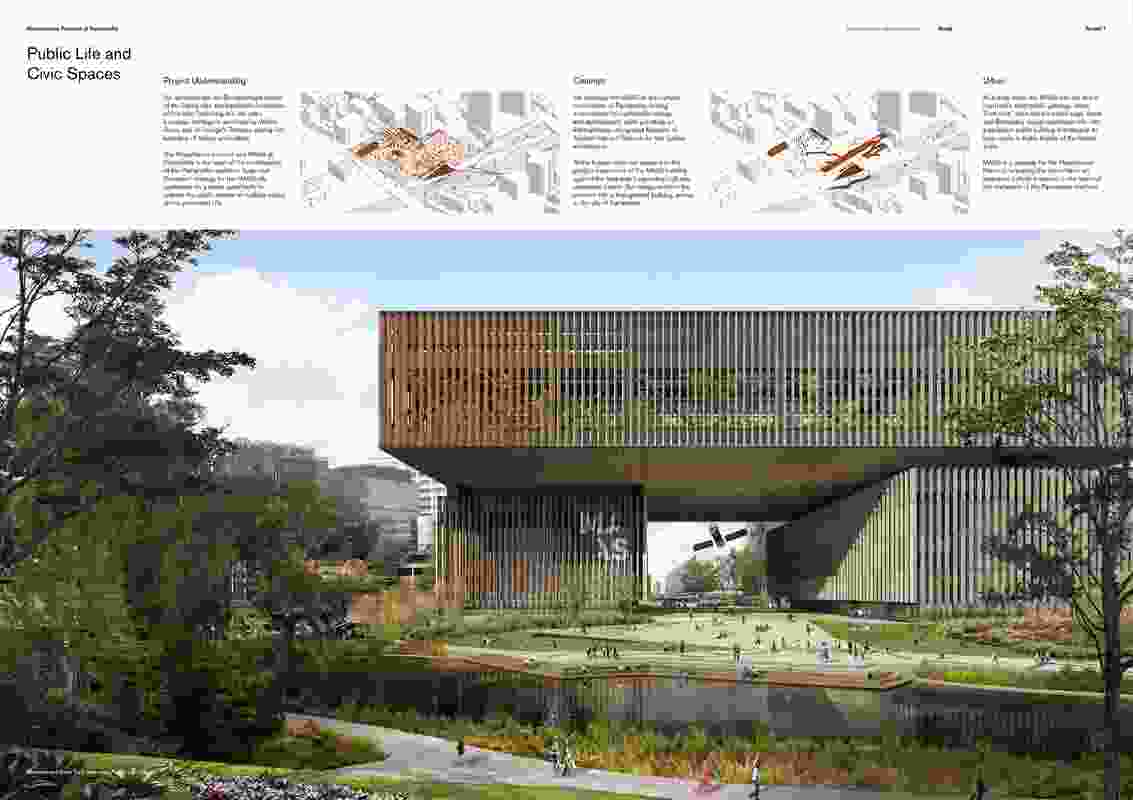 Powerhouse Parramatta proposal by Bernardes Architecture (Brazil) and Scale Architecture (Australia).