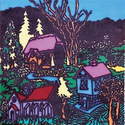 Howard Arkley, Tudor Village, 1986. Copyright courtesy of The Estate of Howard Arkley. Licensed by Kalli Rolfe Contemporary Art.