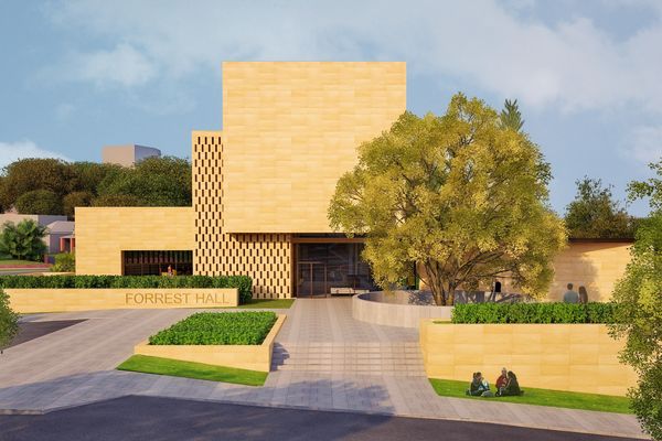 The proposed Forrest Hall at UWA designed by Kerry Hill Architects.