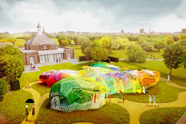 Proposed daytime view of the 2015 Serpentine Pavilion by SelgasCano.