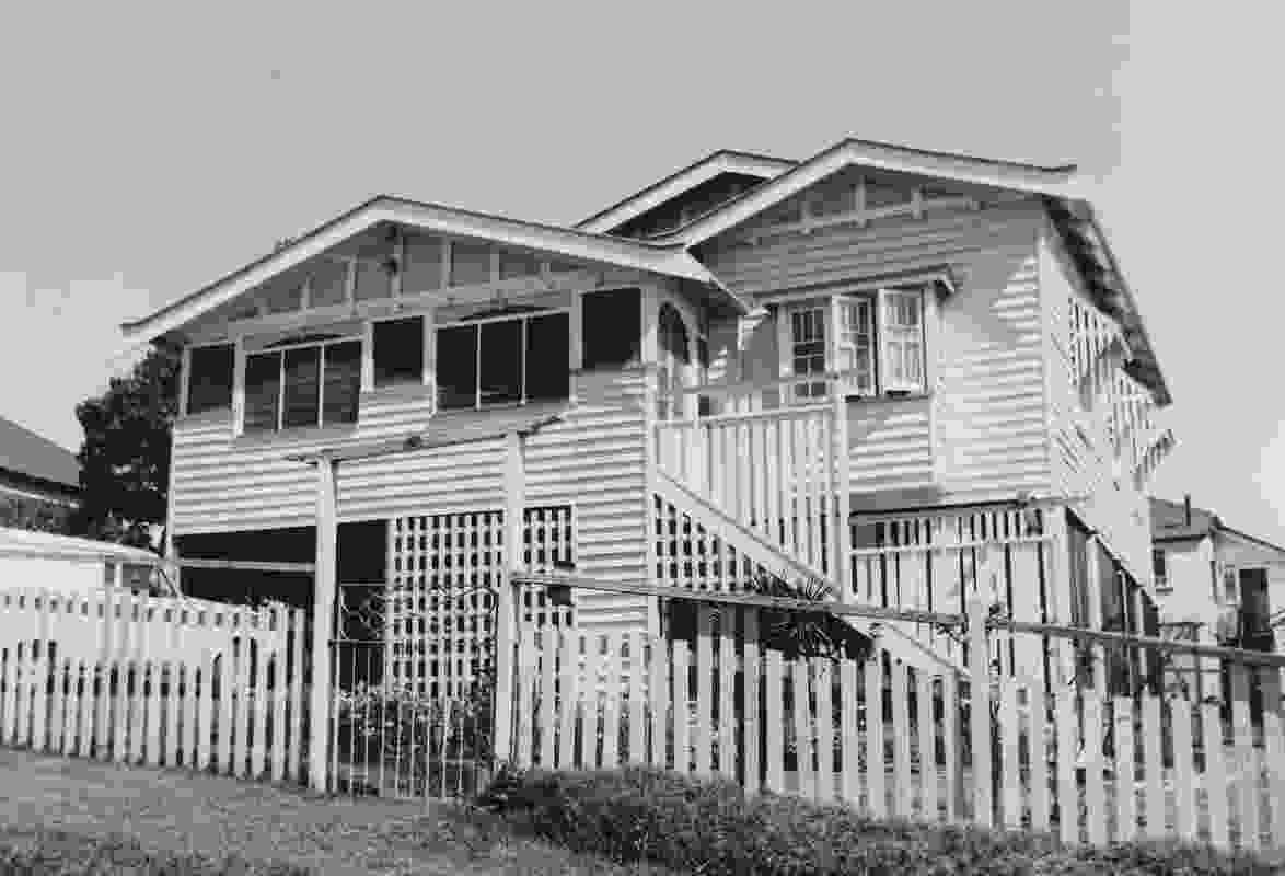 A photograph from the Corley Collection on display at the State Library of Queensland.