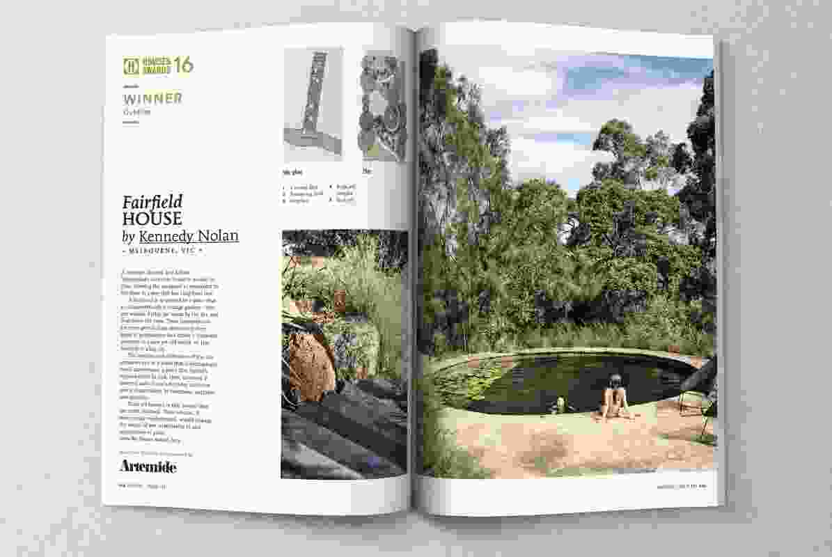 Winner of Outdoor and Sustainability: Fairfield House by Kennedy Nolan in collaboration with Sam Cox Landscape.