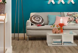 A living room featuring Dappled Oak flooring from the Affinity Range.