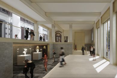 The proposed Benaki Museum inside the former Land Title Office designed by Bates Smart and Lovell Chen.