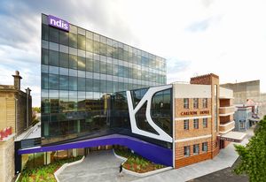 The National Disability Insurance Scheme head office in Geelong, designed by Woods Bagot, features Glassworks' Suntuitive glass facade.