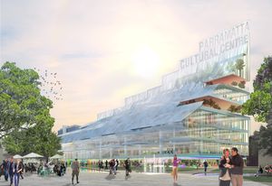 Winning design for a civic building in Parramatta Square by Manuelle Gautrand Architecture, DesignInc and Lacoste + Stevenson.