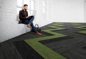 Breaking Ground Mesa plank carpet tiles in Omo, Lona and Sapo.