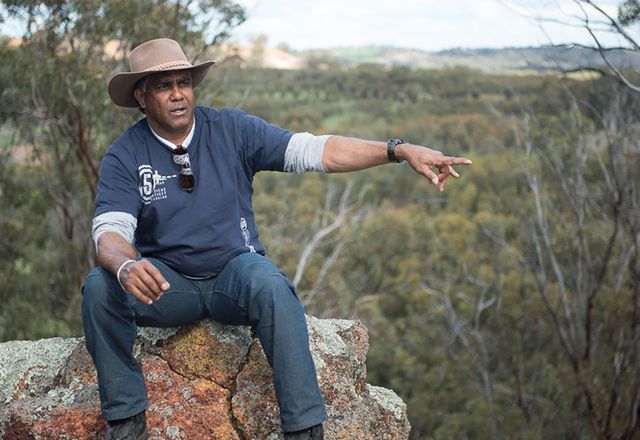 Oral McGuire, community leader, cultural burning practitioner and traditional Ballardong Nyungar landholder and property manager at Avondale Park, near Beverley, Western Australia.