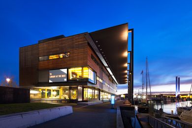 Library at The Dock by Clare Design + Hayball (Architect of Record).