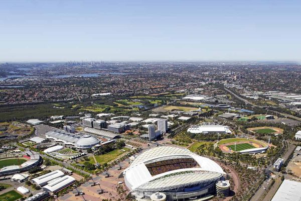 Indicative image of the redeveloped Stadium Australia by Cox Architecture.
