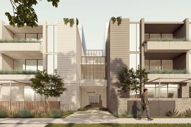 Proposed social housing complex at 21-23 Templeton Street Wangaratta designed by Jackson Clements Burrows.
