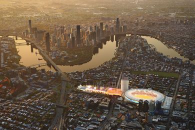 Concept plan for the redevelopment of the Gabba stadium by Populous.