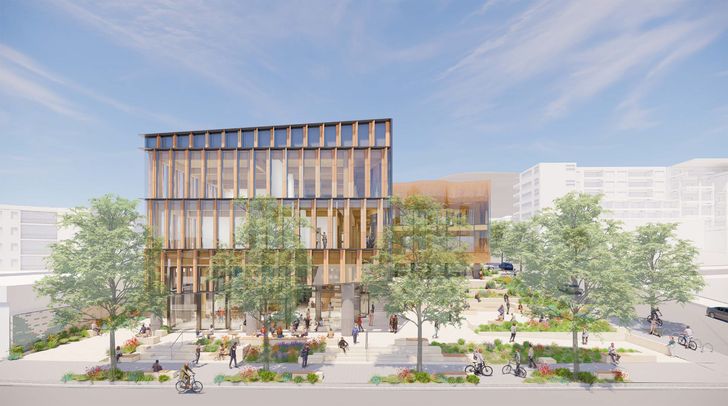 The University of Newcastle's proposed Gosford campus designed by Lyons and EJE Architecture.