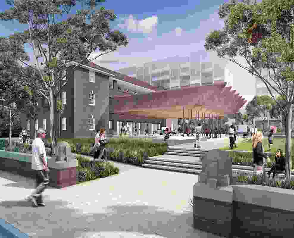 Exterior of the proposed creative centre by Peter Stutchbury.